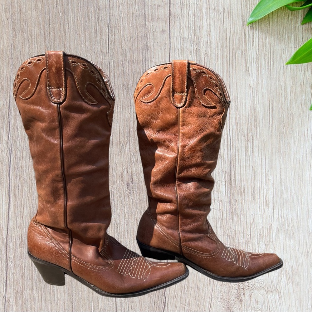 Maripe western style leather boots size 7